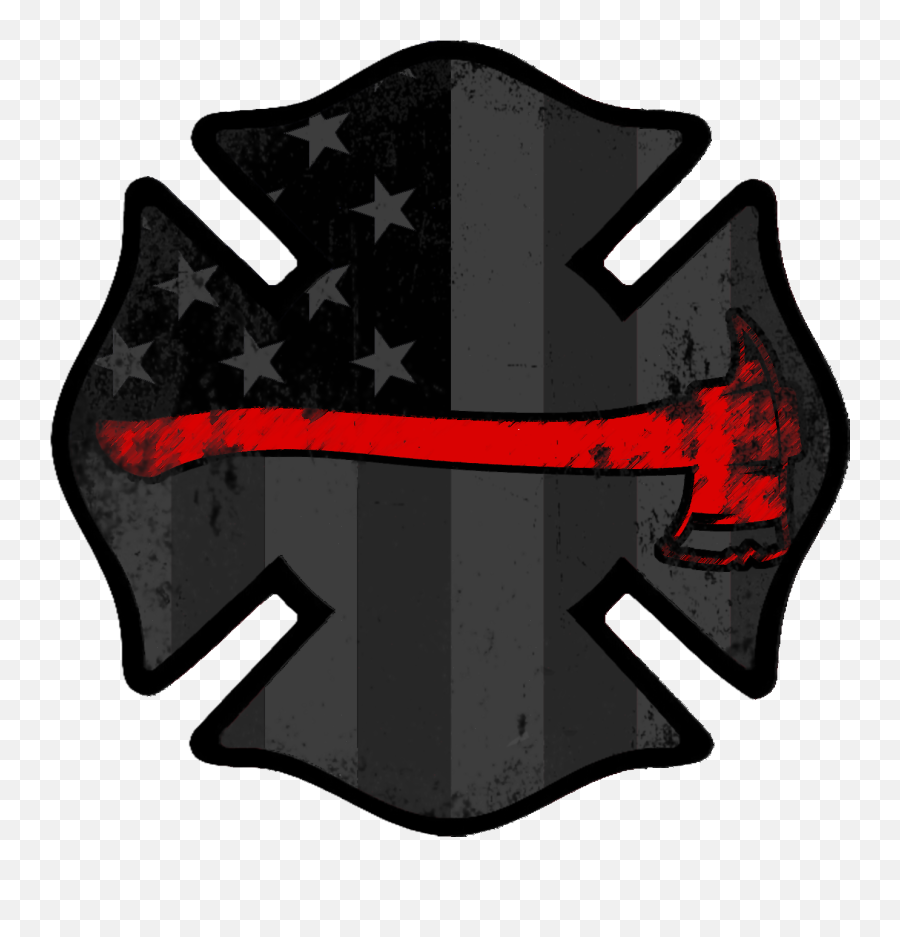 American Axe Subdued Firefighter Decal - Maltese Cross With American Flag Png,Maltese Cross Png