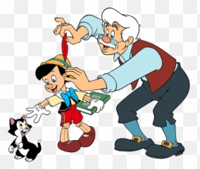Pinocchio Gepetto And Figaro - Pinocchio And Geppetto Clipart Png,Pinocchio Png