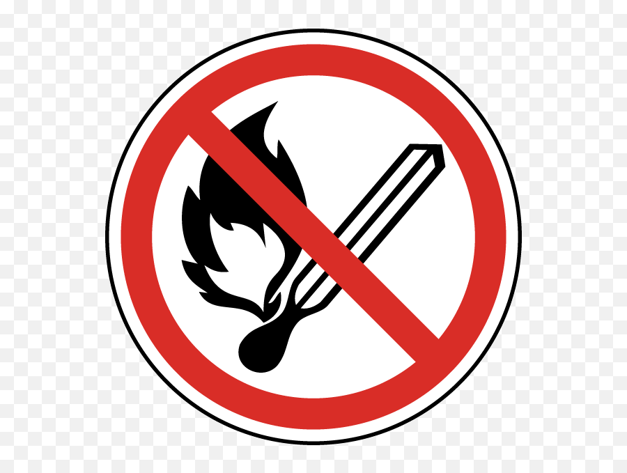 No Open Flame Symbol Label - No Open Flame Sign Png,No Symbol Transparent
