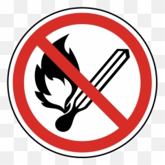 No Open Flame Symbol Label - Sign png