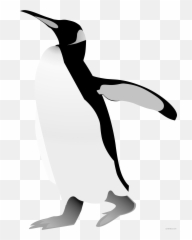 Png Black And White Library Clipartblack Com Animal - Penguin Clip Art,Emperor Logos