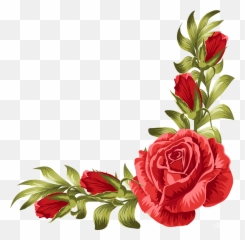 Png Wedding Invitation Rose Flower Leaf - Border Transparent