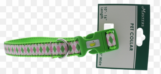 Masters Green U0026 Pink Argyle Dog Collar - Watch Strap Png,Dog Collar Png