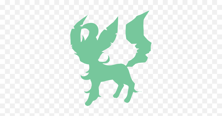Transparent Leafeon - Pokemon Silhouette Leafeon Png,Leafeon Png
