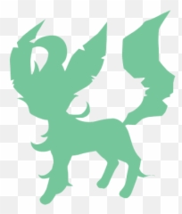 Transparent Leafeon - Pokemon Silhouette Leafeon Png,Leafeon Png