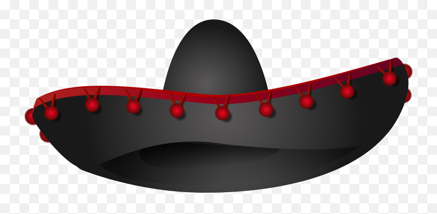 Spanish Hat Png Clip Art Image - Black And Red Sombrero Spanish Hat Jpg,Sombrero Transparent