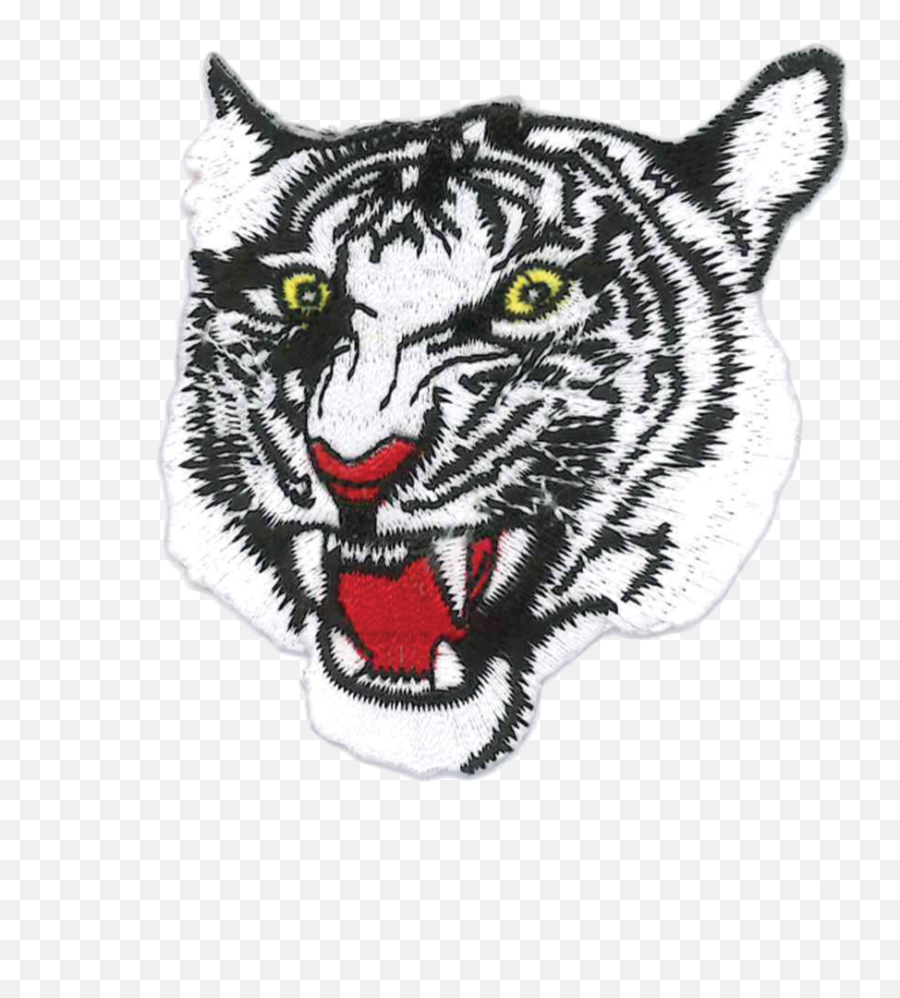 1420 White Tiger Patch 3 - White Tiger Head Patch Png,White Tiger Png