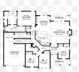 Craftsman House Plan 1231ea The La Quinta 2193 Sqft 3 Beds - Rectangular House Plans With Garage Simple Png,La Quinta Logo