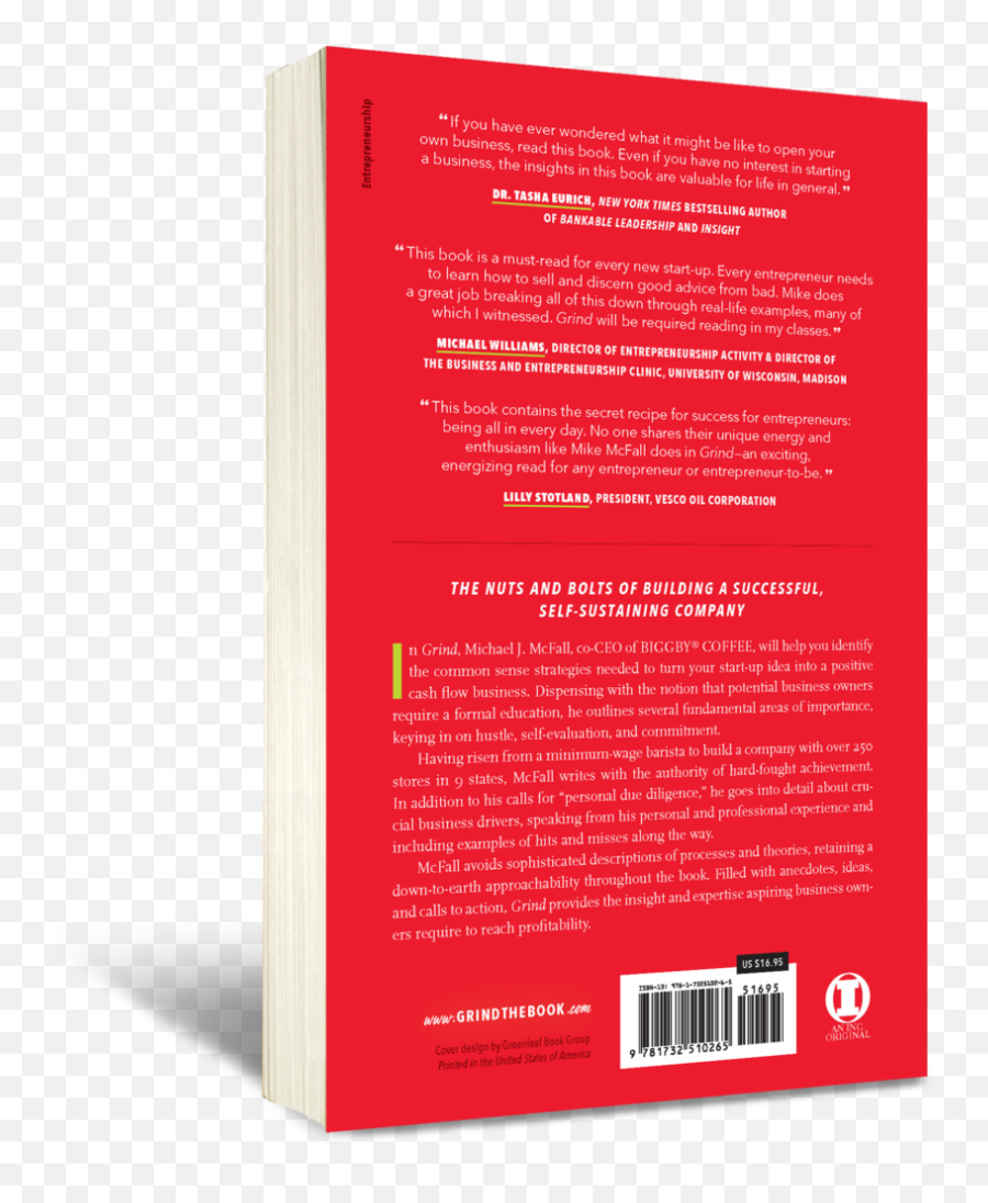 Grind Startup Business Book By Michael J Mcfall - Horizontal Png,Biggby Coffee Logo