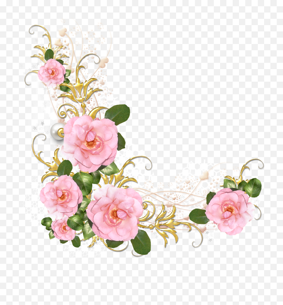 Pink Rose Png Psd Clipart Transparent - Vector Vintage Flower Png,Transparent Pink Flowers