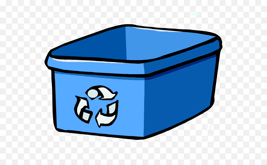 Recycle Bin Blue Clip Art - Vector Clip Art Recycle Bin Clipart Png,Recycling Bin Png