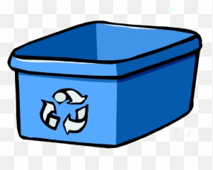 Recycle Bin Blue Clip Art - Vector Clip Art Recycle Bin Clipart Png,Recycling Bin Png