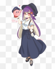 Inkling And Kirby Splatoon 1 More Drawn Conomi - c5 Kirby And Inkling Fanart png