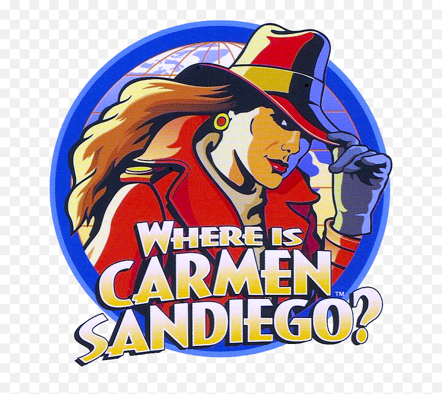 Carmen Sandiego Circular Logo Design - Time Is Carmen Sandiego Logo Png,Carmen Sandiego Logo