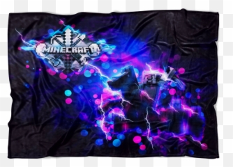 Minecraft Fleece Blanket Steve Diamond Sword Energy Black - Duvet Png,Energy Sword Png