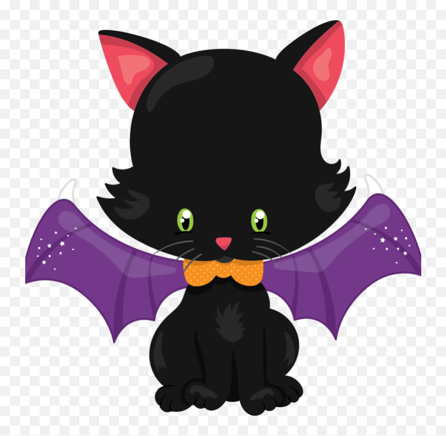Zazzle Halloween Black Kitten With Bat Wings Tote Bag - Cartoon Png,Bat Transparent