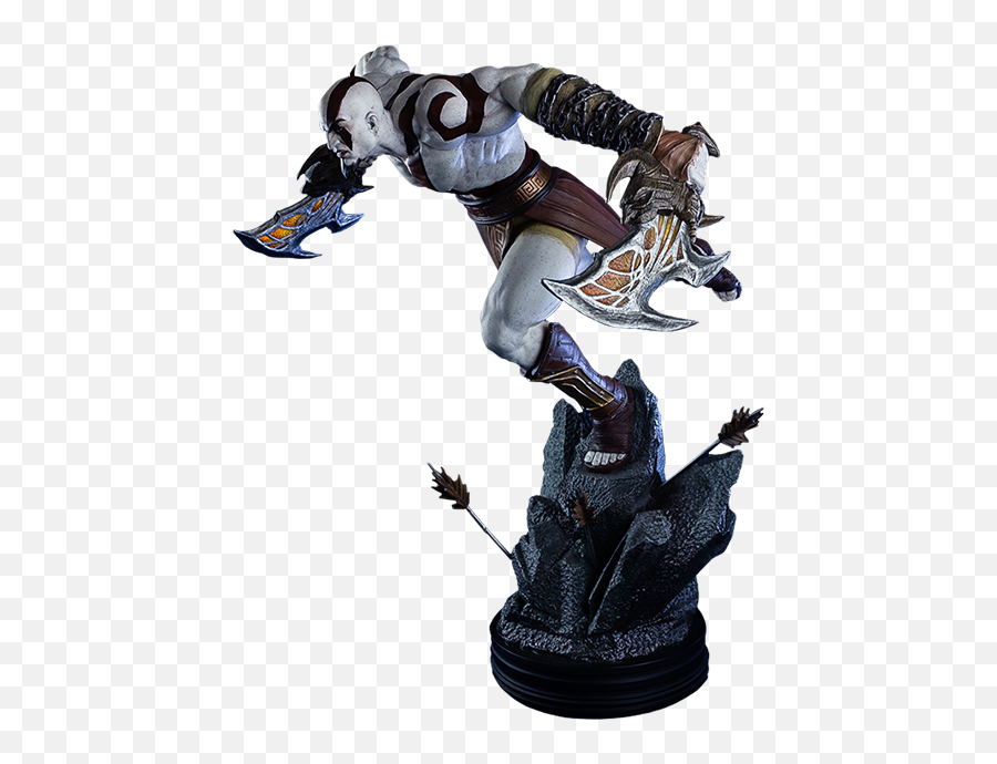 God Of War Lunging Kratos Statue By Gaming Heads - God Of War Lunging Kratos Statue Png,Kratos Transparent