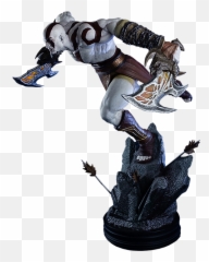 God Of War Lunging Kratos Statue By Gaming Heads - Of png