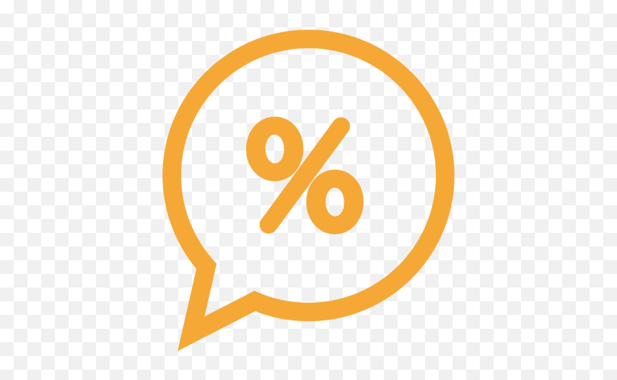 Percent In A Speech Bubble Icon - Transparent Png U0026 Svg Dot,Message Bubble Icon