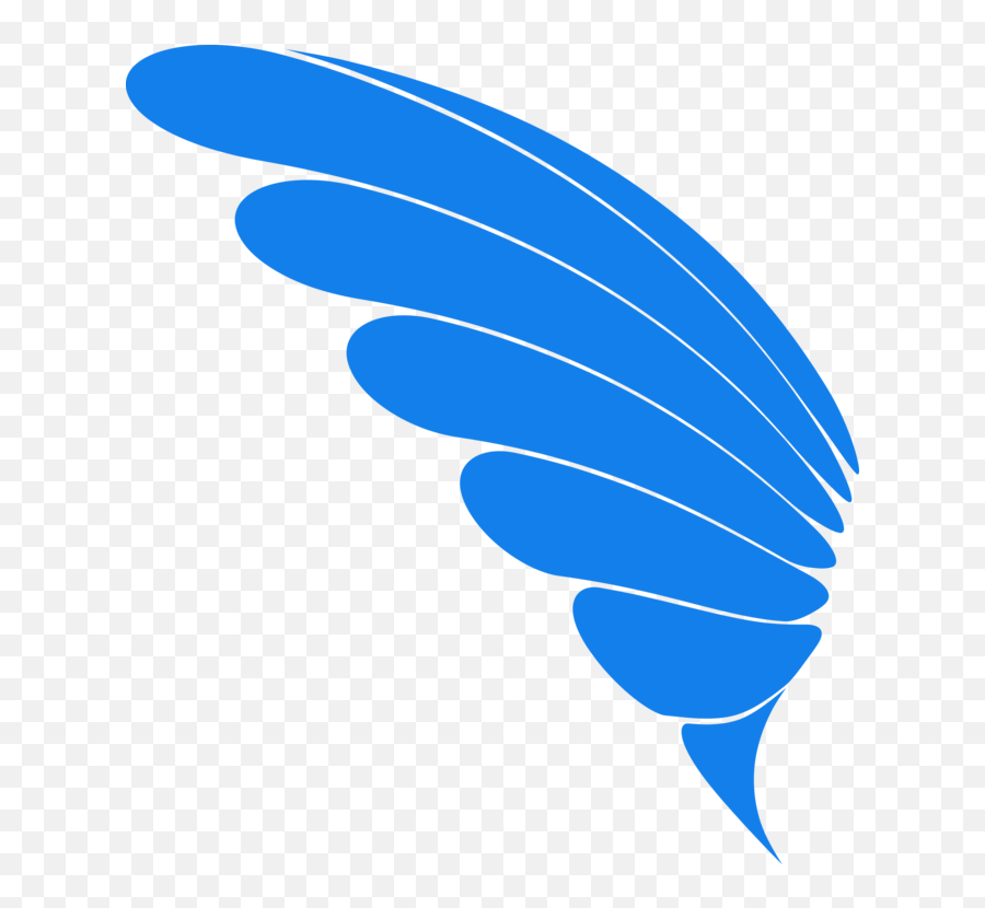 Blue Electric Feather Png Clipart - Blue Wing Vector Png,Feather Icon Vector