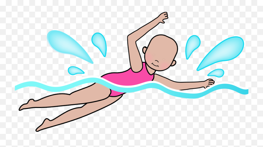 Clipart Girl Swimming - Freestyle Swimming Cartoon Png,People Swimming Png