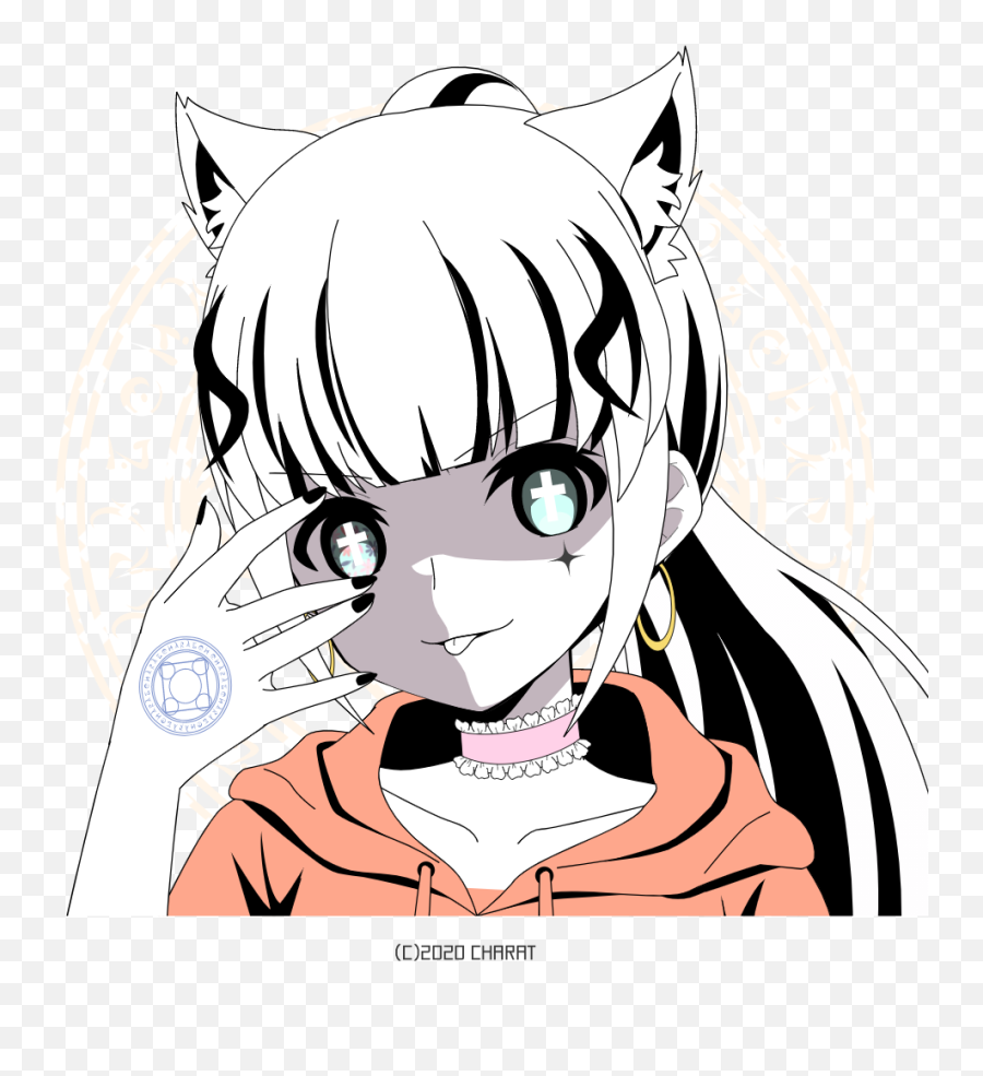 Jakigan Charatme Wiki Fandom - Fictional Character Png,Black And White Anime Girl Icon