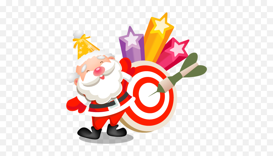 Santa Stars Icon Iconset Mid - Nights Santa Claus Playing Darts Png,Starss Icon