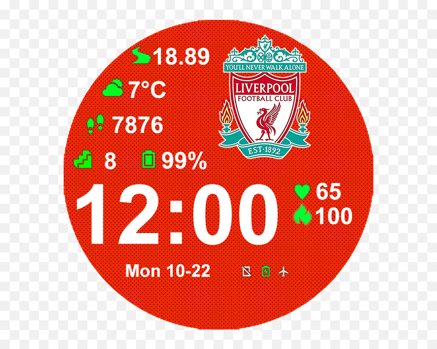 Liverpool Fc Watchface Red By Koenig - Amazfit Stratos Circle Png,Liverpool Fc Logo Png
