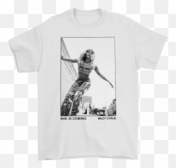 Miley Cyrus She Is Coming Shirt - Miley Cyrus She Is Coming Ep Png,Miley Cyrus Png