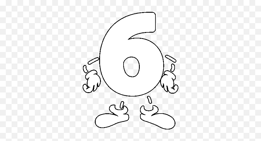 Number 6 Coloring Page - Coloringcrewcom 6 Number Png,Number 6 Png