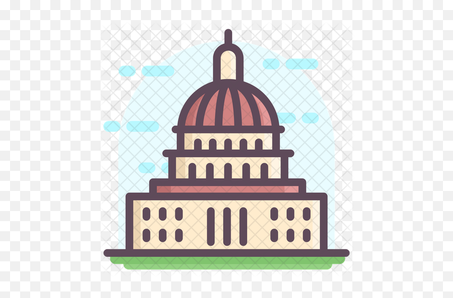 Us Capitol Building Icon Of Colored - United States Capitol Png,Capitol Building Png