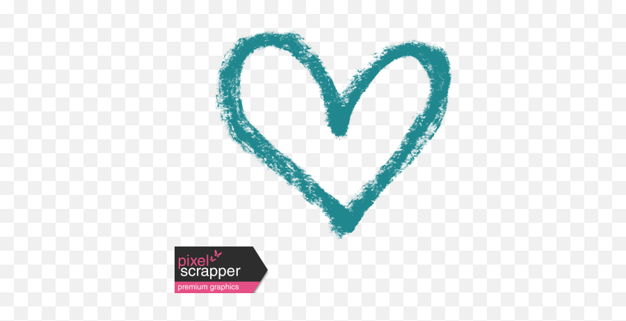 Xy - Marker Doodles Teal Heart 1 Graphic By Melo Vrijhof Transparent Baby Blue Heart Png,Pixel Heart Transparent