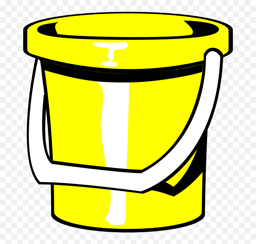 Yellow Bucket Png Svg Clip Art For Web - Download Clip Art Bucket Clipart Black And White,Bucket Png