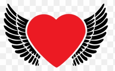 Transparent Png Svg Vector File - Heart Logo With Wings