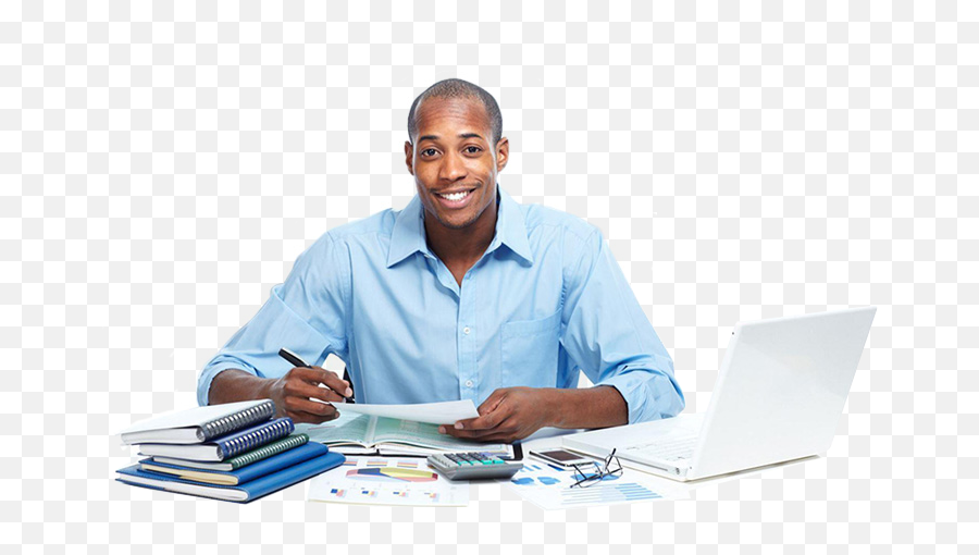 Man - Studying Webcollege Black Bookkeeping Png,Studying Png