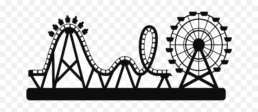 Roller Coaster Clipart Transparent - Transparent Background Roller Coaster Clipart Png,Rollercoaster Png