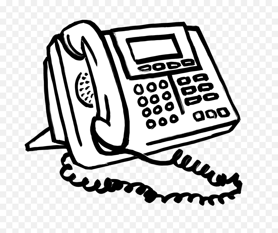 Office Phone Animation Pricing Quote - Telephone Cartoon Black And White  Png,Telephone Png - free transparent png images 