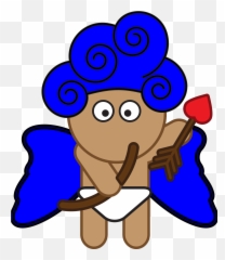 Blue Cupid Svg Vector Clip Art - Clipart Art png