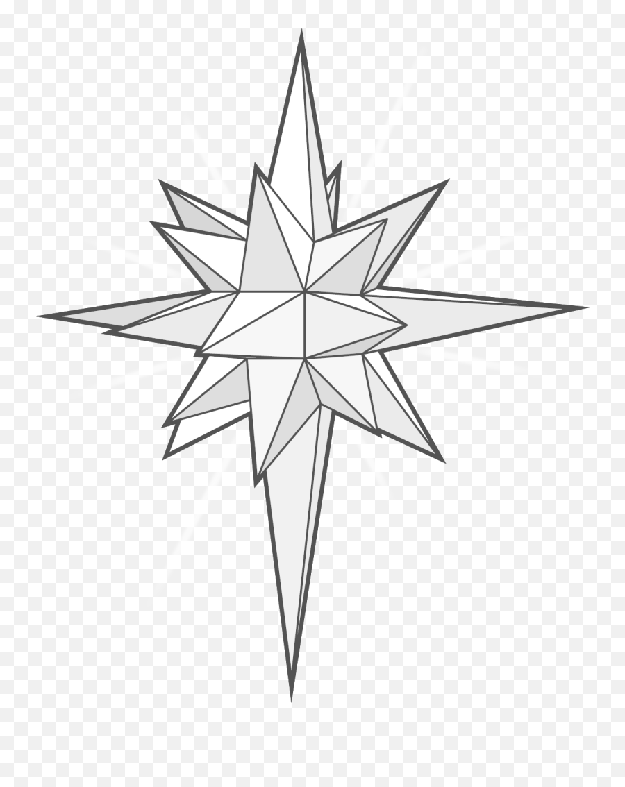 3d Paper Star Patterns - Star Of Bethlehem Drawing Png,Star Of Bethlehem Png