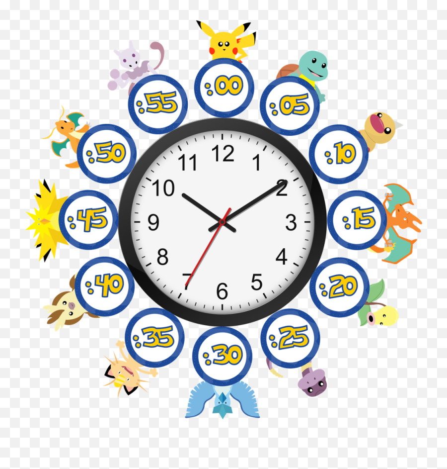 Pokemon Clock Labels Classroom Themes - Waffle House Png,Transparent Classroom