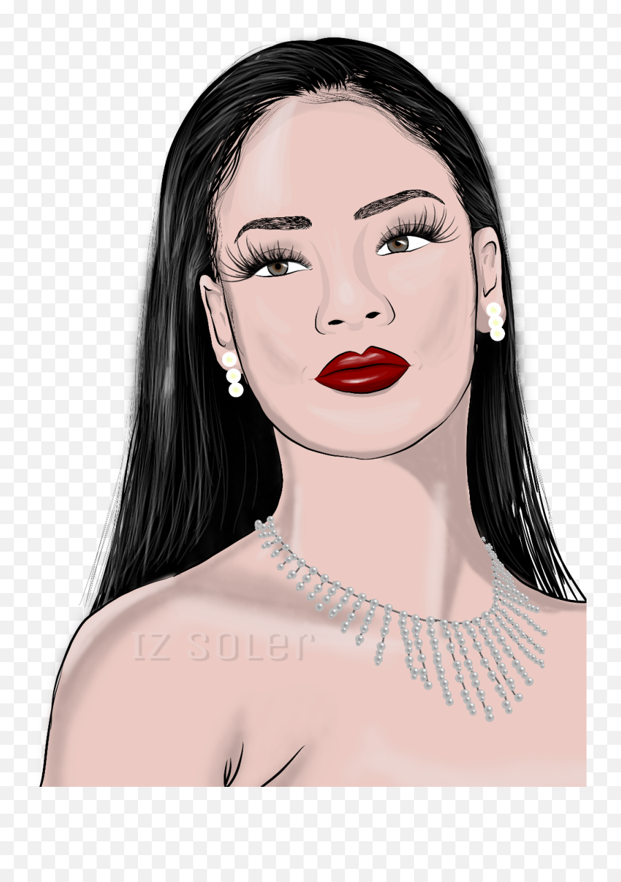 Rihanna Siger Woman Beautiful Cartoon Draw Girl Eyelash - Girl Beautiful Cartoon Pictures For Drawing Png,Rihanna Transparent Background