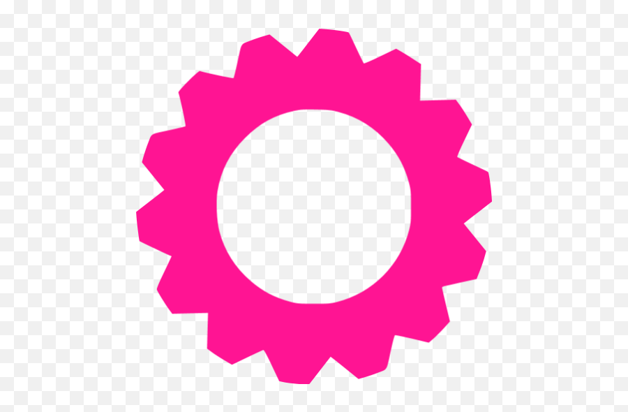Deep Pink Gear Icon - Transparent Png,Pink Clip Art Icon