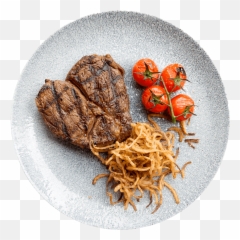 Steak Plate Png Picture - Plate Food Top View Png,Steak Png
