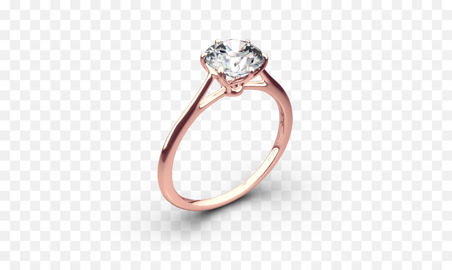 Solitaire Ring Png 2 Image - Solitaire Rose Gold Engagement Rings,Gold Ring Png