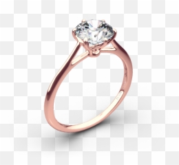 Solitaire Ring Png 2 Image - Solitaire Rose Gold Engagement Rings,Gold Ring Png