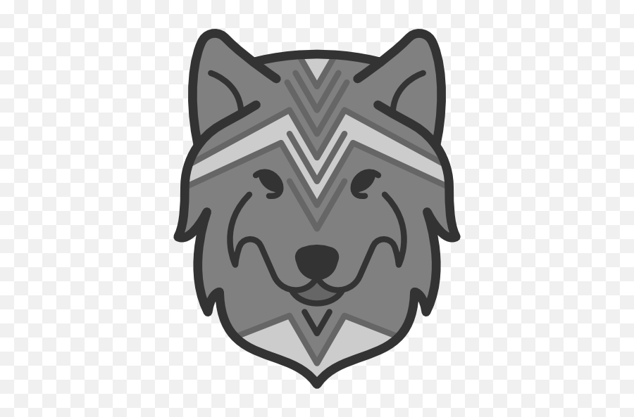 Wolf Tribal Wildlife Mammal Head Indigenous Animals Icon - Png Wolf,Black Wolf Icon