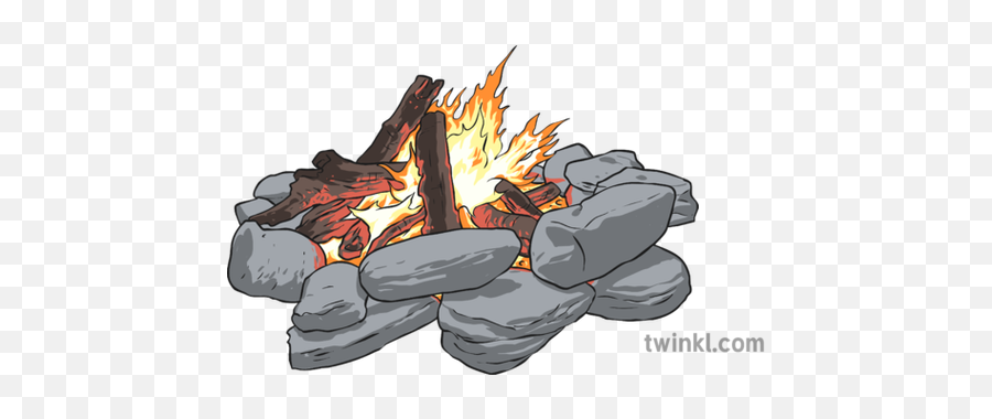 Camp Fire Phlogiston Illustration - Twinkl Campfire Png,Fire Ash Png