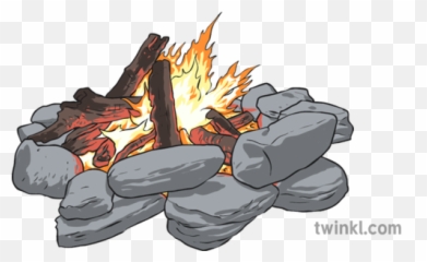 Camp Fire Phlogiston Illustration - Twinkl Campfire png