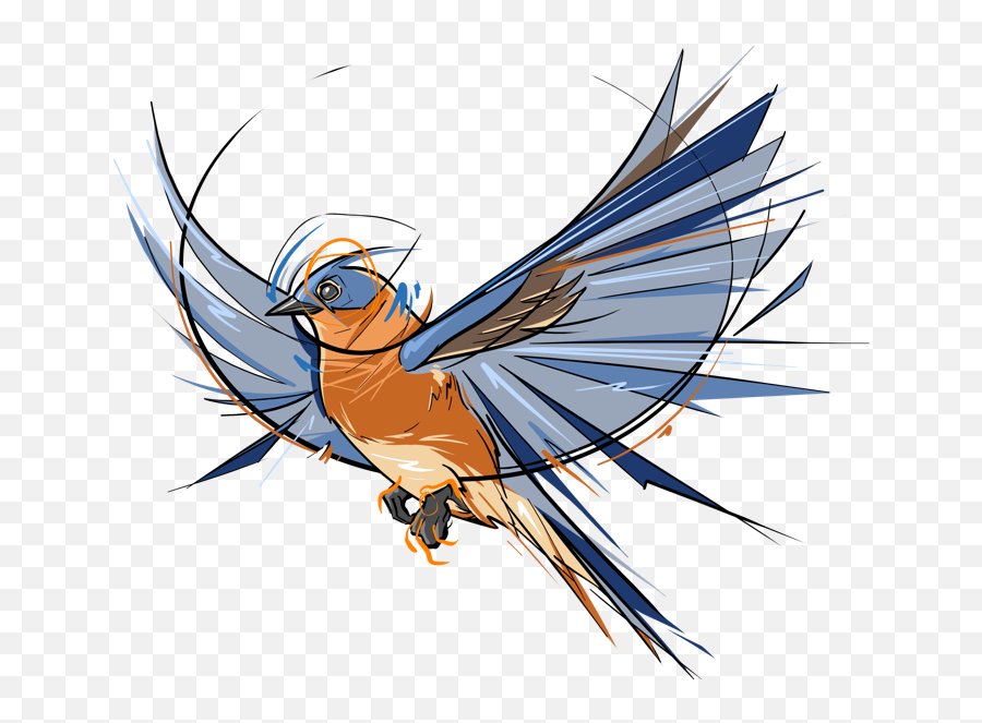 Bluebird Designs Themes Templates And - Cool Blue Bird Drawing Png,Bluebird Icon