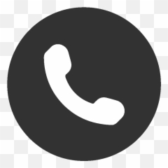 Call Us - Phone Icon Black Circle Full Size PNG Download Grey